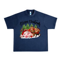 Navy merry christmas pig Urban Heavy Tee - FaDigitalArtStudio