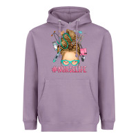 Lavender blonde messy bun nurse life Heavyweight Hoodie - RanaPortraitStore