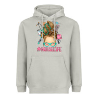 Moon Dust blonde messy bun nurse life Heavyweight Hoodie - RanaPortraitStore