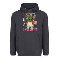 Smoke blonde messy bun nurse life Heavyweight Hoodie - RanaPortraitStore