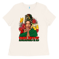 Bone believe black woman Ladies Tee - FaDigitalArtStudio