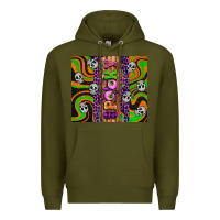 Army Green Spooky Premium Hoodie - Artiststas
