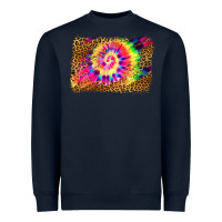 Navy leopard, tie die backgraund Heavyweight Sweatshirt - JahusDesignShop