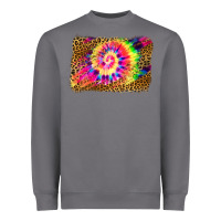 Storm leopard, tie die backgraund Heavyweight Sweatshirt - JahusDesignShop