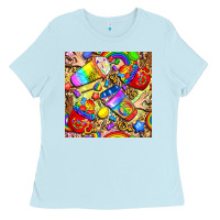Baby Blue lgbtq pride coffee cups with leopard seamless pattern bbs Ladies Tee - BundleAndBundleShop