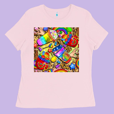 Lgbtq Pride Coffee Cups With Leopard Seamless Pattern Bbs Ladies Tee Designed By Bundleandbundleshop