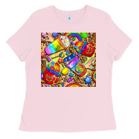 Bubblegum Pink lgbtq pride coffee cups with leopard seamless pattern bbs Ladies Tee - BundleAndBundleShop