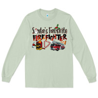 Matcha Santa's Favorite Firefighter Long Sleeve Tee - LillyAllenDesigns