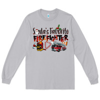 Moon Dust Santa's Favorite Firefighter Long Sleeve Tee - LillyAllenDesigns