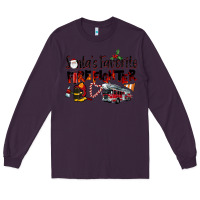 Plum Santa's Favorite Firefighter Long Sleeve Tee - LillyAllenDesigns