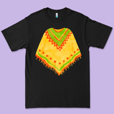Mexican Poncho Fa Element Premium Tee Designed By Fadigitalartstudio