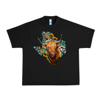 Black texas map highland cow Urban Heavy Tee - Jasminsmagicworld