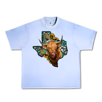 Grape Ice texas map highland cow Urban Heavy Tee - Jasminsmagicworld