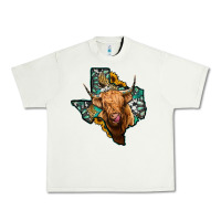Pistachio texas map highland cow Urban Heavy Tee - Jasminsmagicworld