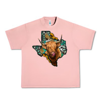 Salmon texas map highland cow Urban Heavy Tee - Jasminsmagicworld