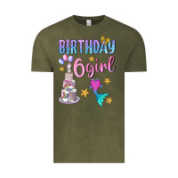 Vintage Olive birthday girl 6 Vintage Tee - BundleAndBundleShop