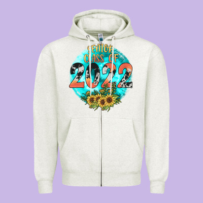 Class Of 2022 Senior Zipper Hoodie Designed By Jahusdesignshop