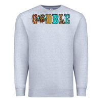 Heather Grey gobble thanksgiving turkey Premium Sweatshirt - RanaPortraitStore