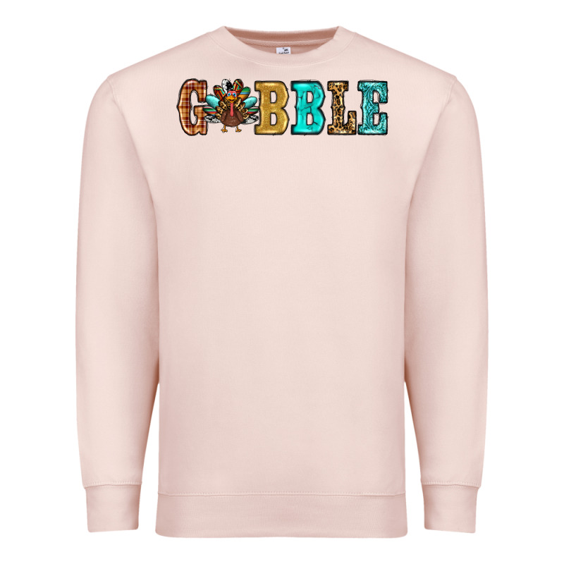 Gobble Thanksgiving Turkey Premium Sweatshirt by RanaPortraitStore | Teevron
