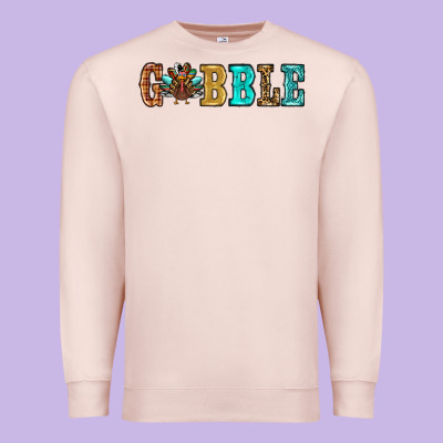 Gobble Thanksgiving Turkey Premium Sweatshirt Designed By Ranaportraitstore