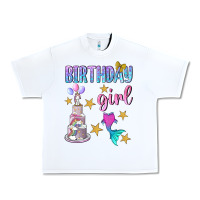 White birthday girl Urban Heavy Tee - BundleAndBundleShop