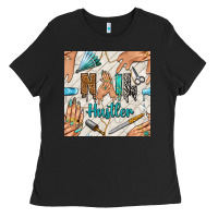 Black hail hustler and nail art hands with glitter polish seamless pattern b Ladies Tee - BundleAndBundleShop