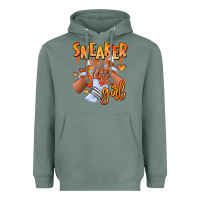 Sage orange galaxy sneaker girl afro woman Heavyweight Hoodie - RanaPortraitStore