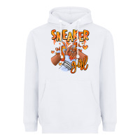 White orange galaxy sneaker girl afro woman Heavyweight Hoodie - RanaPortraitStore