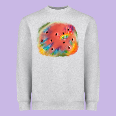 Tie Die Watermelon Heavyweight Sweatshirt Designed By Jahusdesignshop