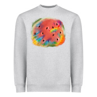 Heather Grey tie die watermelon Heavyweight Sweatshirt - JahusDesignShop