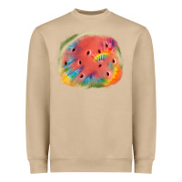 Mushroom tie die watermelon Heavyweight Sweatshirt - JahusDesignShop