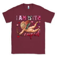 Burgundy i am with cupid Classic Tee - OliviaCreatesArt