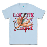 Dusty Blue i am with cupid Classic Tee - OliviaCreatesArt