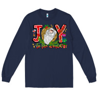 Navy joy to the world Long Sleeve Tee - CowhideDigitalArt