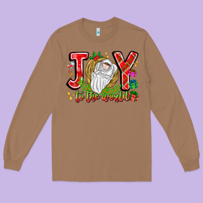 Joy To The World Long Sleeve Tee Designed By Cowhidedigitalart