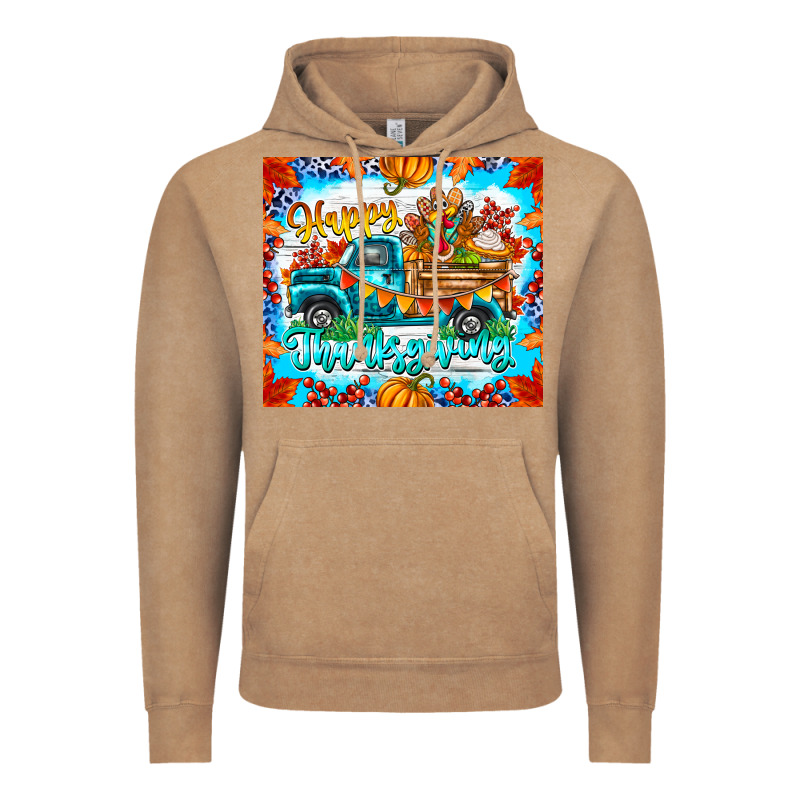 Happy Thanksgiving Vintage Hoodie by CowhideDigitalArt | Teevron