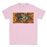 Bubblegum Pink texas map bull skull sunflower leopard licence plate Classic Tee - Artiststas