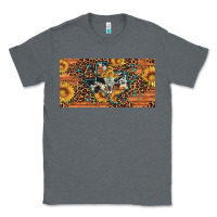 Charcoal Heather texas map bull skull sunflower leopard licence plate Classic Tee - Artiststas