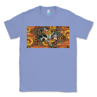 Colony Blue texas map bull skull sunflower leopard licence plate Classic Tee - Artiststas
