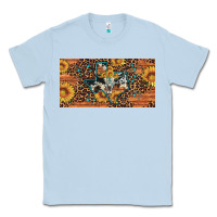 Dusty Blue texas map bull skull sunflower leopard licence plate Classic Tee - Artiststas