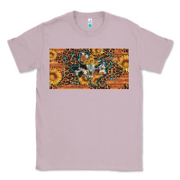 Lilac texas map bull skull sunflower leopard licence plate Classic Tee - Artiststas