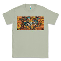Matcha texas map bull skull sunflower leopard licence plate Classic Tee - Artiststas