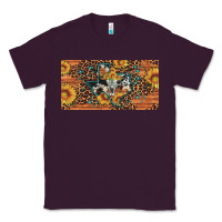 Plum texas map bull skull sunflower leopard licence plate Classic Tee - Artiststas