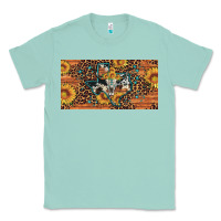 Seafoam texas map bull skull sunflower leopard licence plate Classic Tee - Artiststas