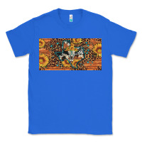 True Royal texas map bull skull sunflower leopard licence plate Classic Tee - Artiststas
