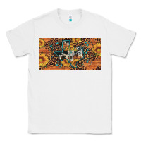 White texas map bull skull sunflower leopard licence plate Classic Tee - Artiststas