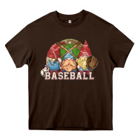 Chocolate Brown Baseball gnomies Heavy Core Tee - HowdyJamesFarm
