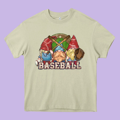 Baseball Gnomies Heavy Core Tee Designed By Howdyjamesfarm