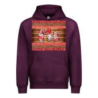 Mauve Wine valentines day gnomes leopard Urban Hoodie - Jasminsmagicworld