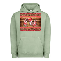 Pigment Oil Green valentines day gnomes leopard Urban Hoodie - Jasminsmagicworld
